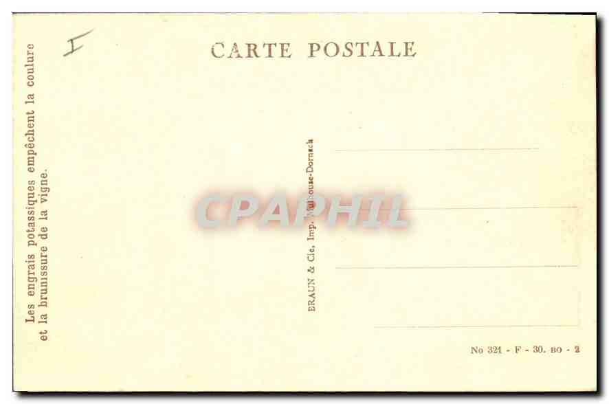 CPA Mulhouse L'Hotel des Postes et le Pont du Canal  — Rückseite