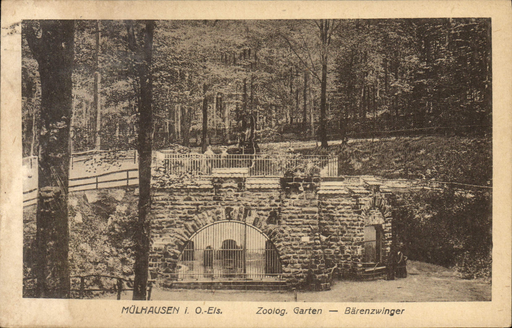 Mülhausen i. O.-Els. — Zoologischer Garten — Bärenzwinger