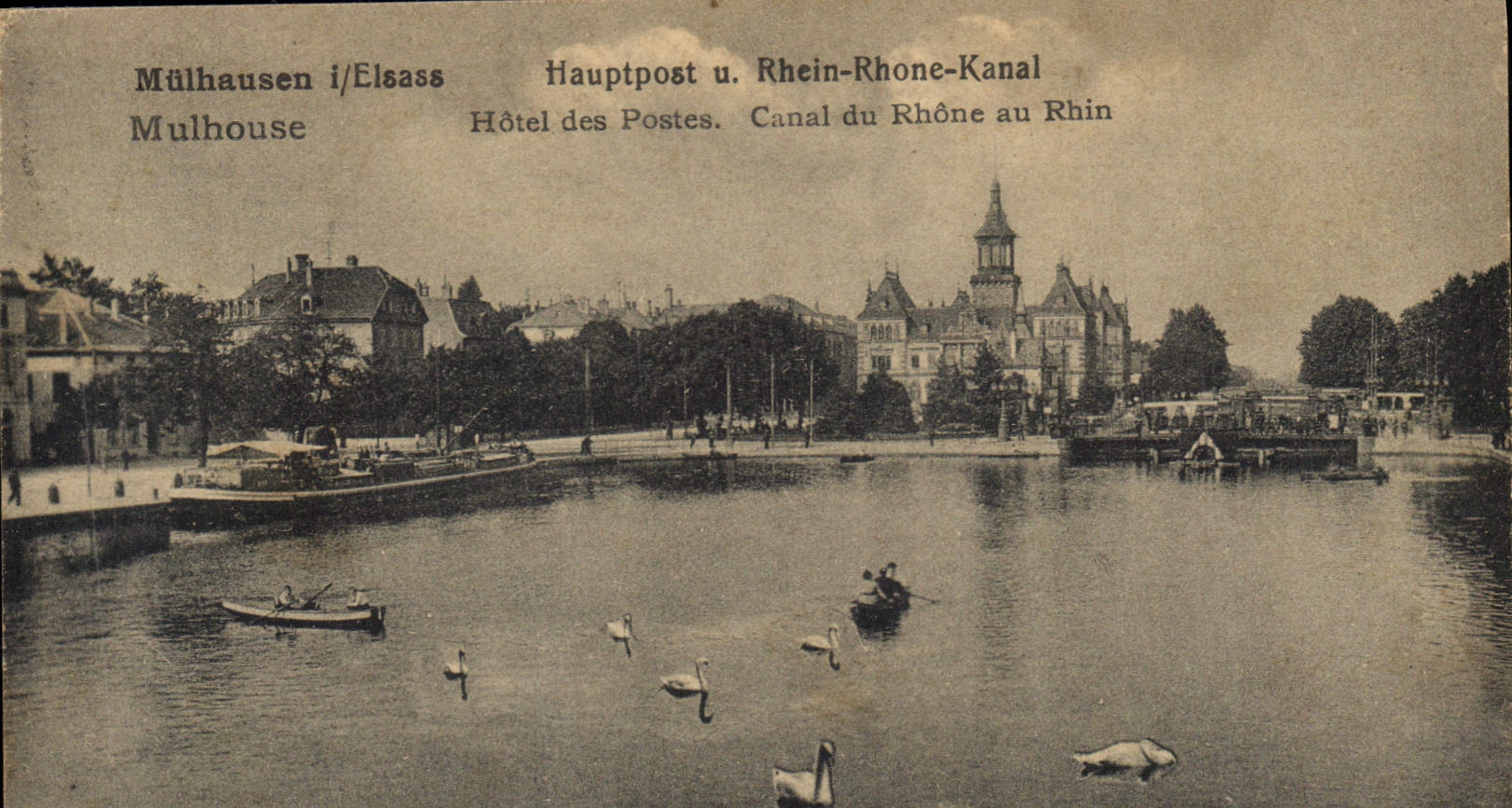 Mulhouse / Canal du Rhône au Rhin — Hôtel des Postes — éditeur Kunstverlag