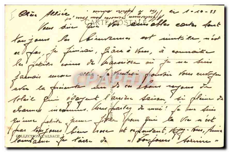 CPA Mulhouse La Nouvelle Gare  — Rückseite