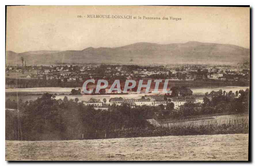 CPA Mulhouse Dornach et le Panorame des Vorges 