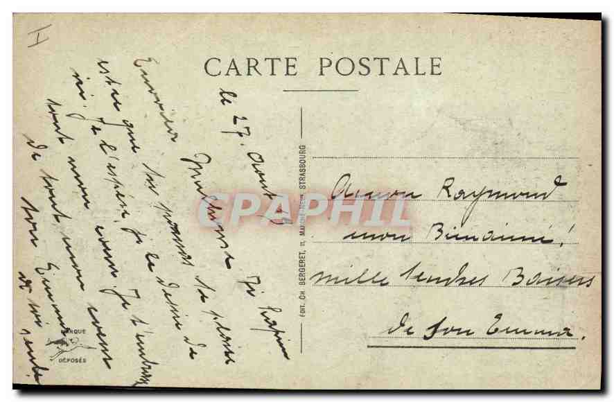 CPA Mulhouse Dornach et le Panorame des Vorges  — Rückseite