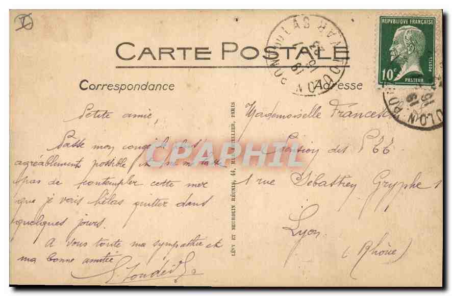 Vue du port de Sainte-Adresse — éditeur Léon et Nélieu Débures, n°44 — Rückseite