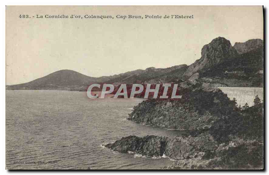 La Corniche d'or, Colanques, Cap Brun, Pointe de l'Esterel — éditeur Raffaël Biliana, n° 483
