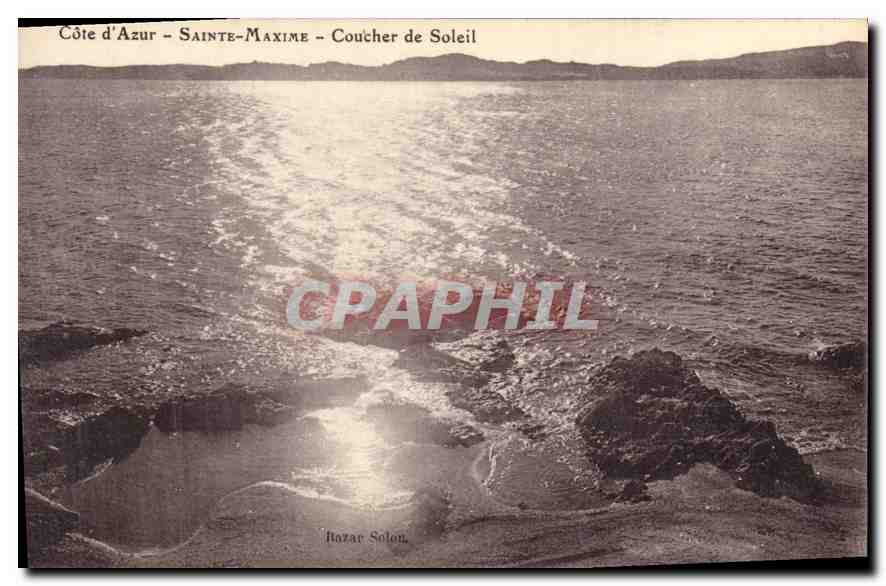 CPA Cote d'Azur Sainte Maxime Coucher de Soleil 