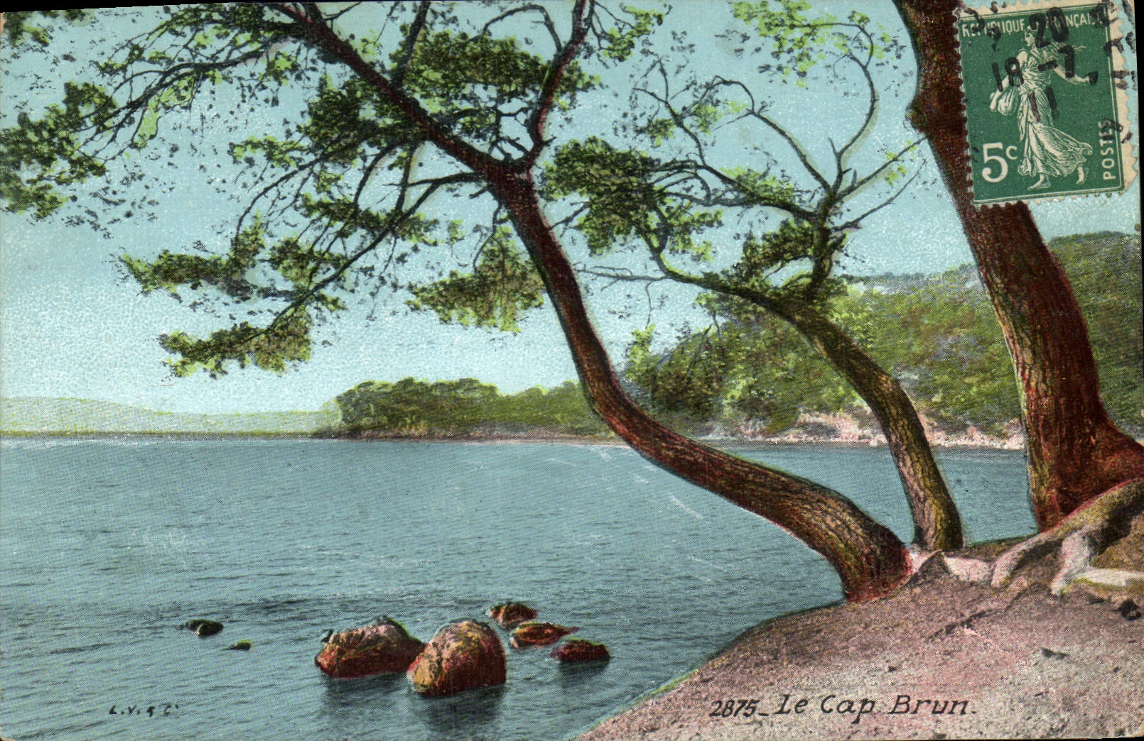 Le Cap Brun — vue du littoral — éditeur L.V. 46, n° 2875 - Anverso
