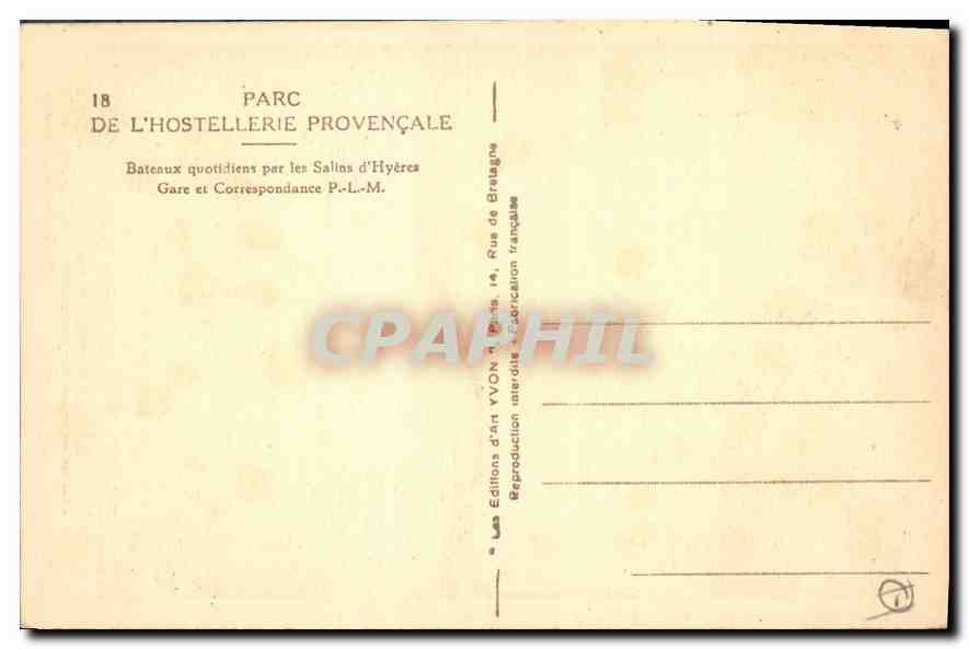 CPA Ile de Port Cros Var Ses sentiore longeant les cretes sauvages ou nichant les goelands  — Back