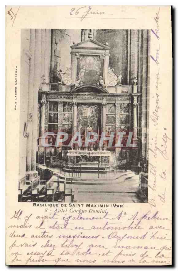 CPA Basilique de Saint Maximin Var Autel Corpus Domini 