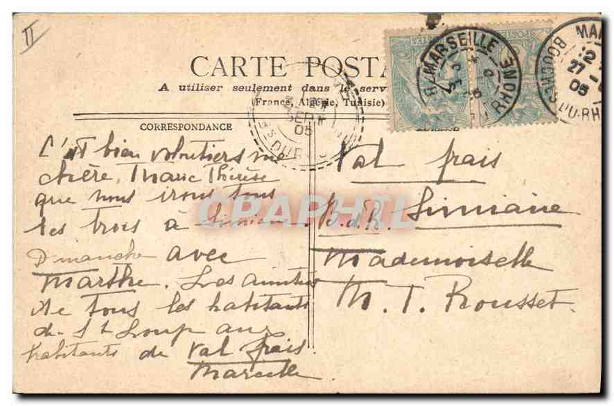 CPA Cote d'Azur Saint Raphael  — Verso