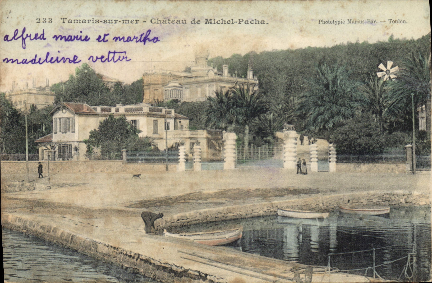 Tamaris-sur-mer — Château de Michel-Pacha — Phototypie Marius Bar, Toulon, n°233