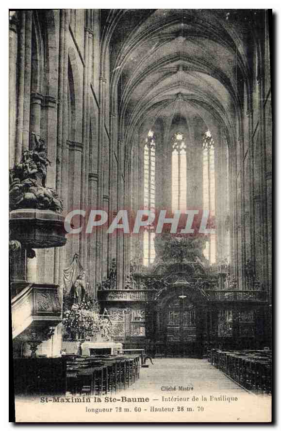 CPA St Maximin la Ste Baume Interieur de la Basilique 