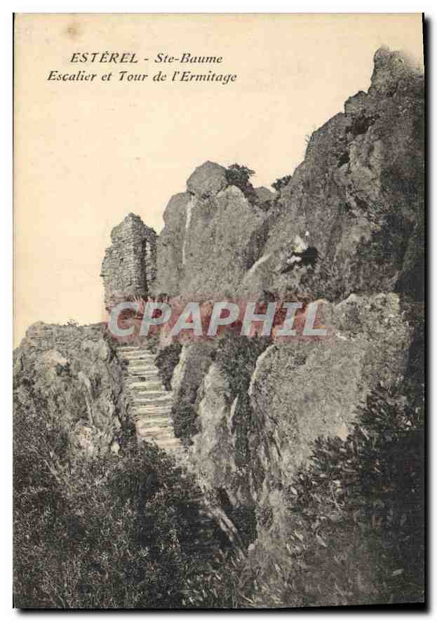CPA Esterel Ste Baume Escalier et Tour de l'Ermitage 