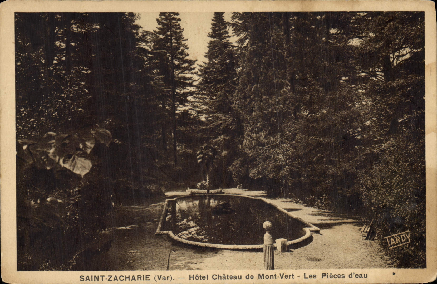 Saint-Zacharie (Var) — Hotel Château de Mont-Vert — Les Pièces d'eau — Tardy