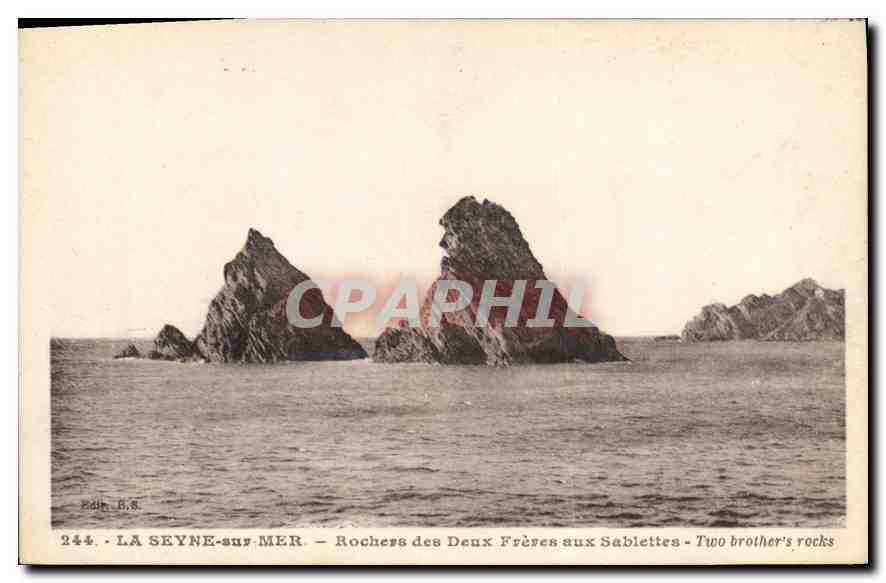 CPA La Seyne sur Mer Rochers des Deux Freres aux Sablettes 