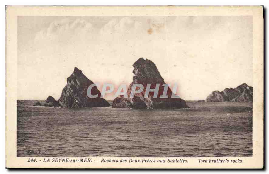 CPA La Seyne sur Mer Rochers des Deux Freres aux Sablettes 