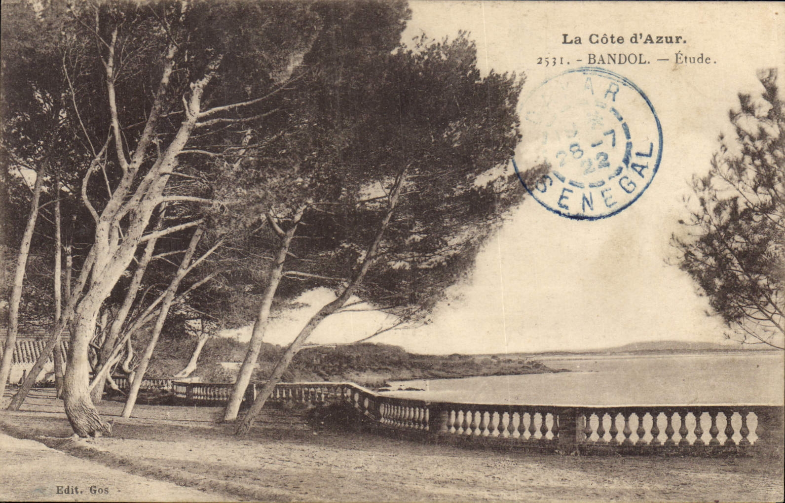 La Côte d'Azur — Bandol — Étude — Edit. Gos n°2531