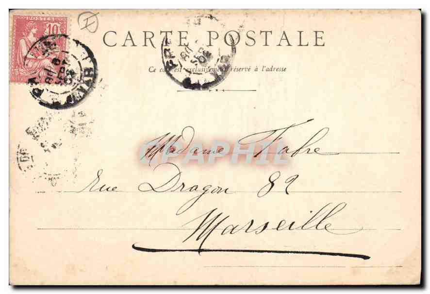 CPA La Cote d'Azur Cariatides rue Sieyes a Frejus  — Verso