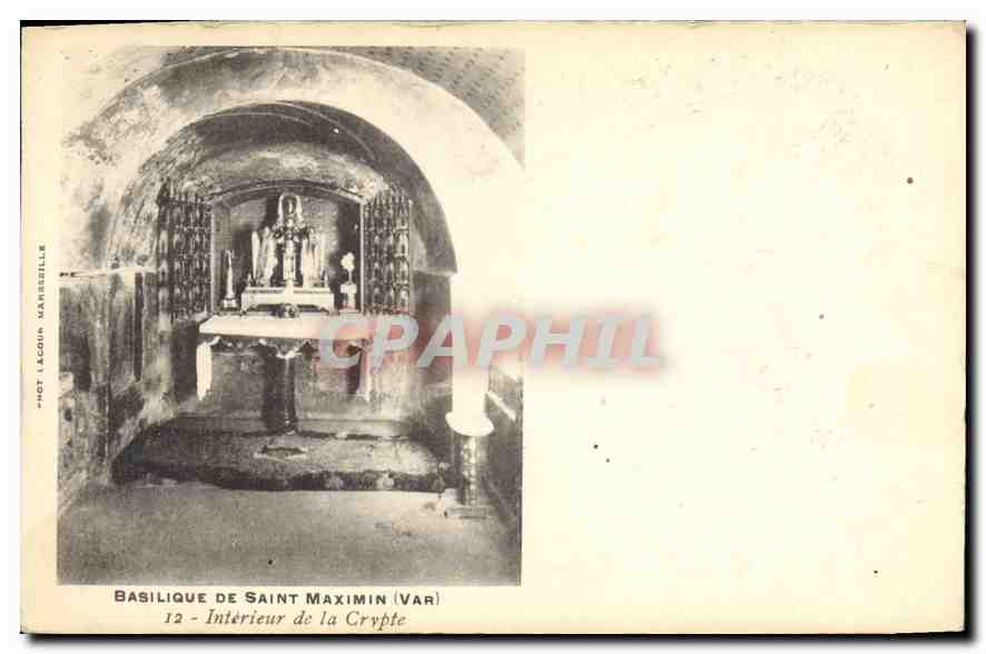 CPA Basilique de Saint Maximin Var Interieur de la Crypte 