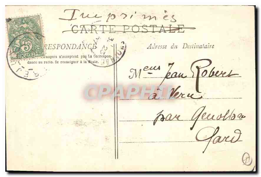 CPA Frejus Ancien Eveche Carialides attributes a Puget  — Rückseite