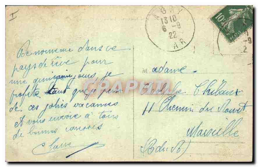 CPA Agay Var Un coin de la Beaumette Les Roches Fleuries  — Rückseite