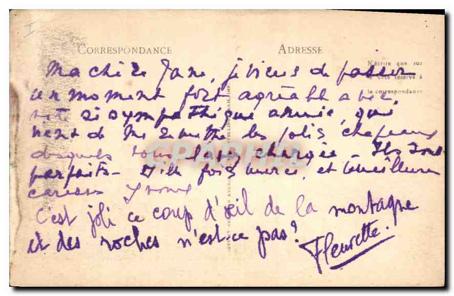 CPA Agay La Roche Crochue et la Semaphore de Dramont  — Verso
