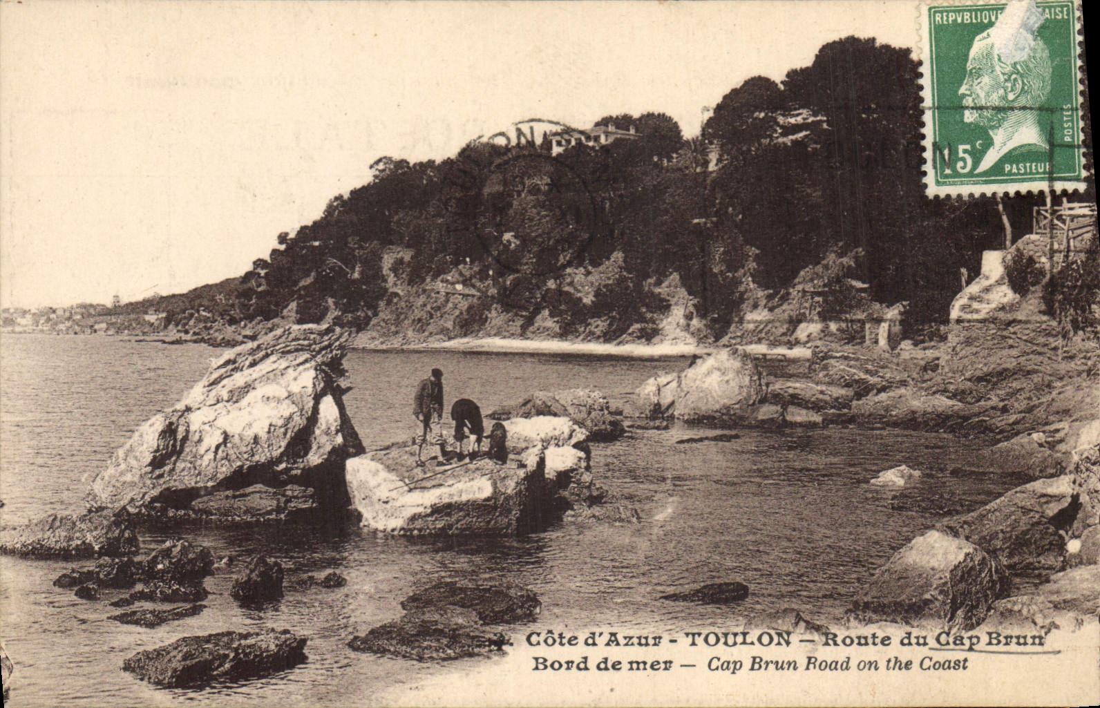 Côte d'Azur - Toulon - Route du Cap Brun — bord de mer — éditeur Pasteur