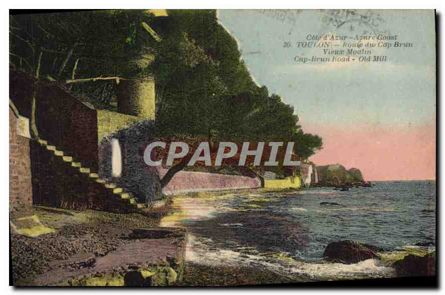 Cap-Brun – Route du Cap Brun – Vieille Moulin — Toulon, éditeur non identifié