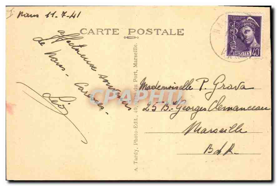 CPA Nans les Pins Vans Chateauneuf Hotel Teleph  — Verso