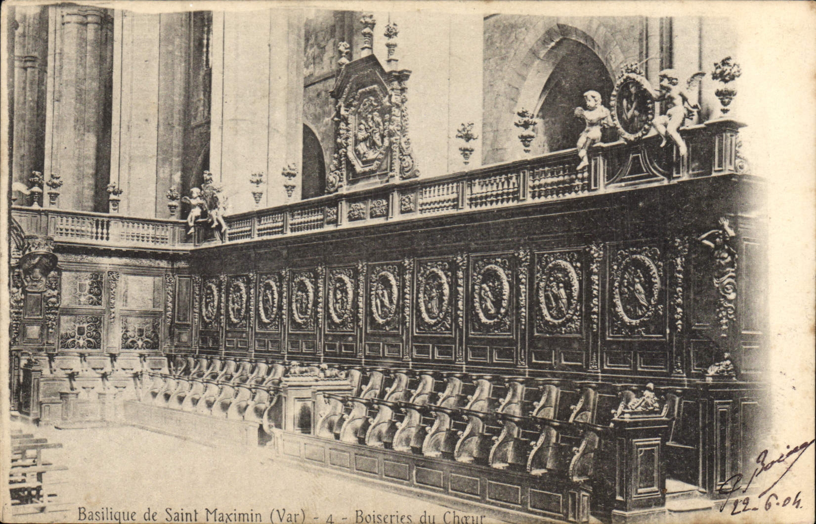 Basilique de Saint Maximin (Var) — Boiseries du Chœur — éditeur J. Poirier, n° 4