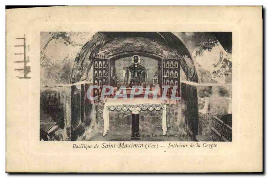 CPA Basilique de Saint Maximin Var Interieur de la Crypte 