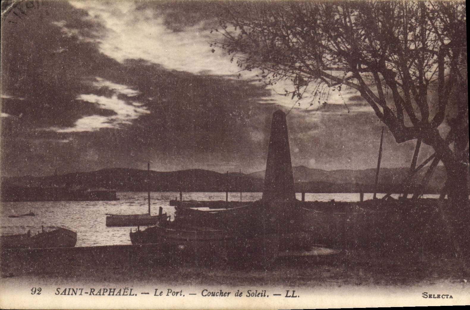 CPA Saint Raphael Le Port Coucher de Soleil 