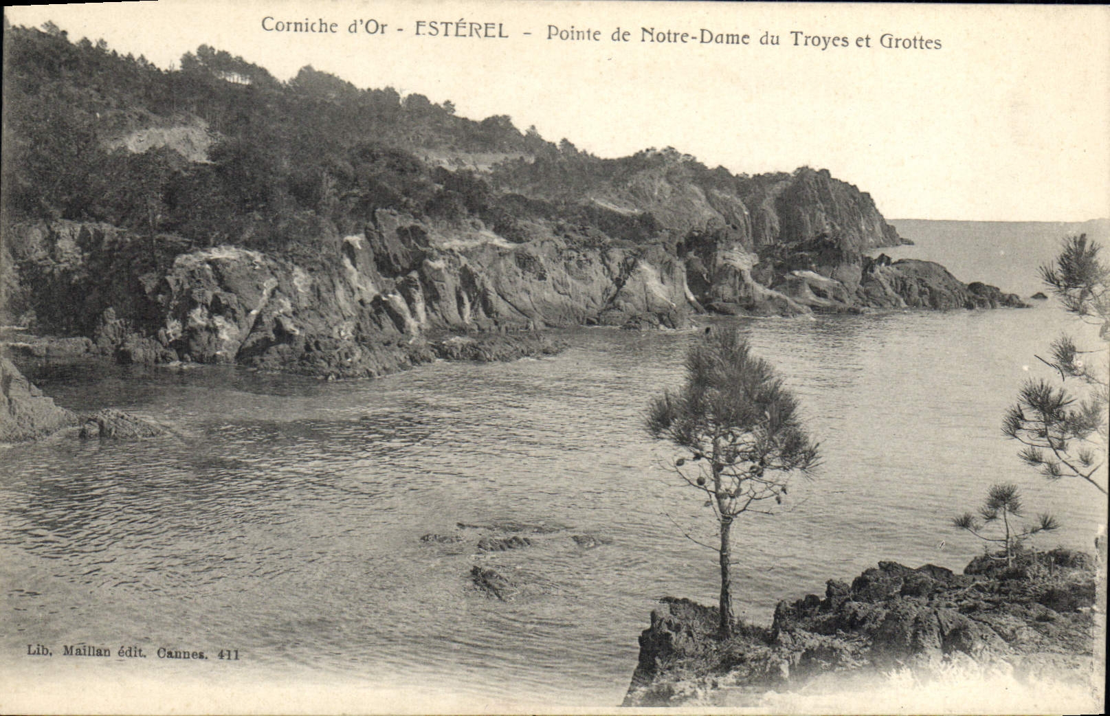 CPA Corniche d'Or Esterel Pointe de Notre Dame da Troyes et Grottes 