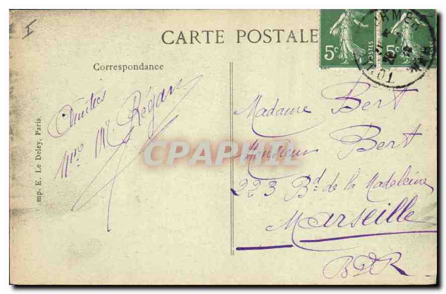 CPA Cote d'Azur San Salvadour Terrasse de l'Etablissement Thermal  — Rückseite