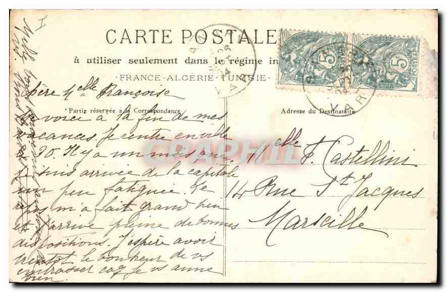 CPA Bandol Paysage Provencaux  — Verso