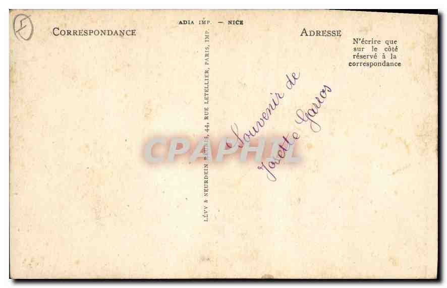 CPA Draguignan Chapelle Notre Dame du Peuple — Rückseite