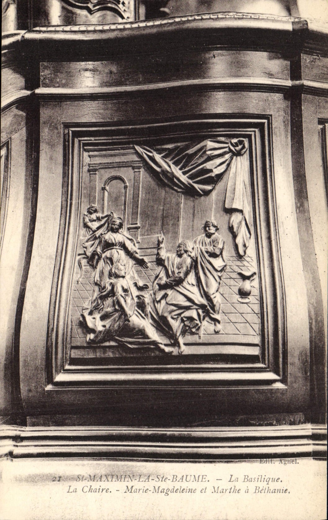 Saint-Maximin-la-Ste-Baume — La Chaire — Marie-Madeleine et Marthe à Béthanie — Éd. Agnél