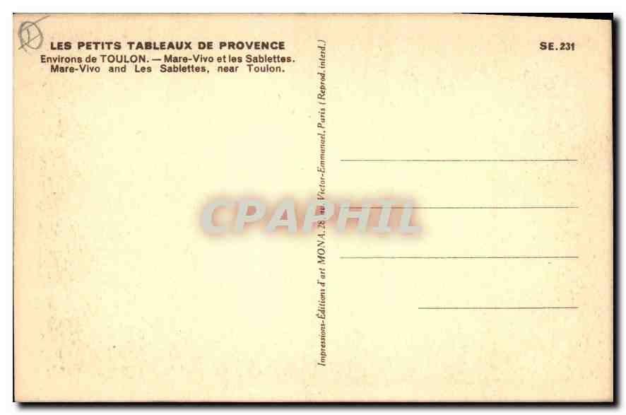 CPA Saint Baume St Zacharie Var  — Verso