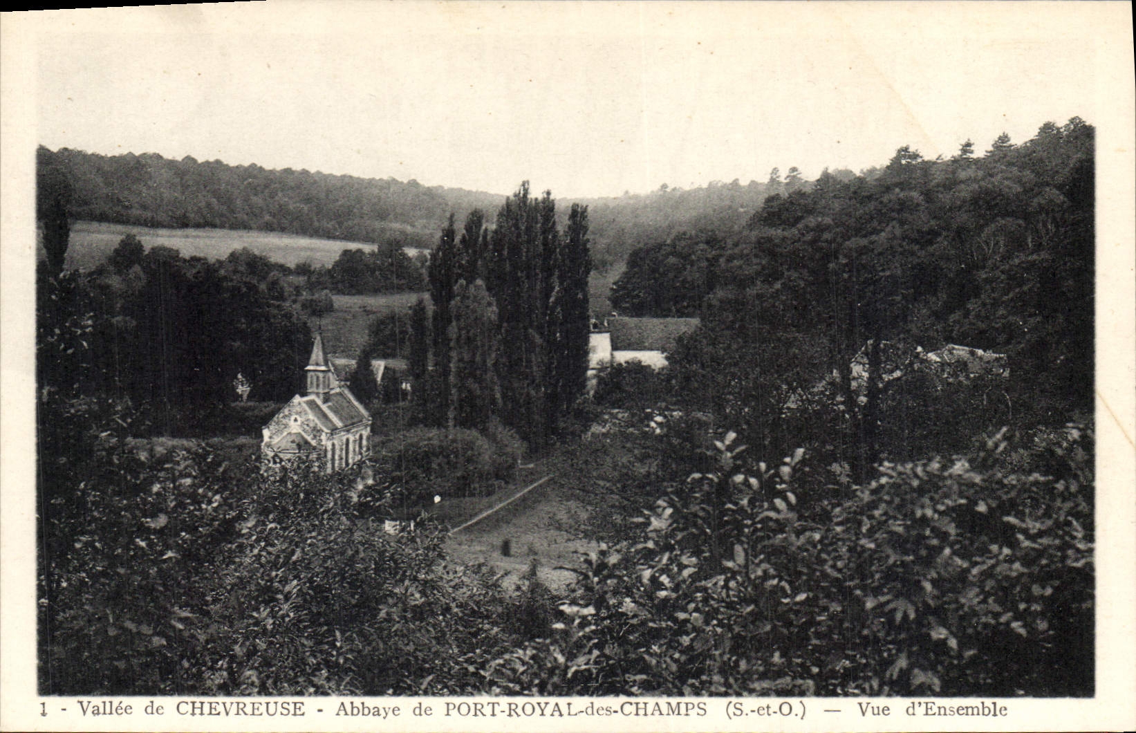 Vallée de CHEVREUSE - Abbaye de PORT-ROYAL-des-CHAMPS (S.-et-O.) — Vue d'Ensemble