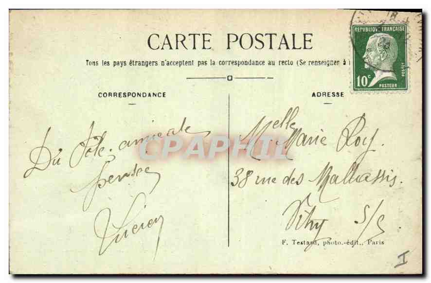 CPA Abbaye de Port Royal S et O La Tour carree  — Rückseite