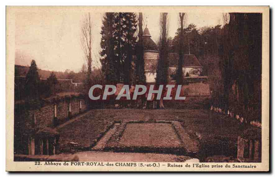 Abbaye de PORT-ROYAL-des-CHAMPS (S.-et-O.) — Ruines de l'Église prise du Sanctuaire