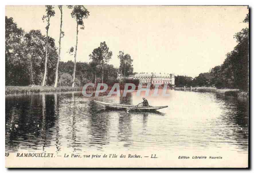Rambouillet — Der Park, Ansicht vom Île des Roches — Edition Librairie Nouvelle — LL