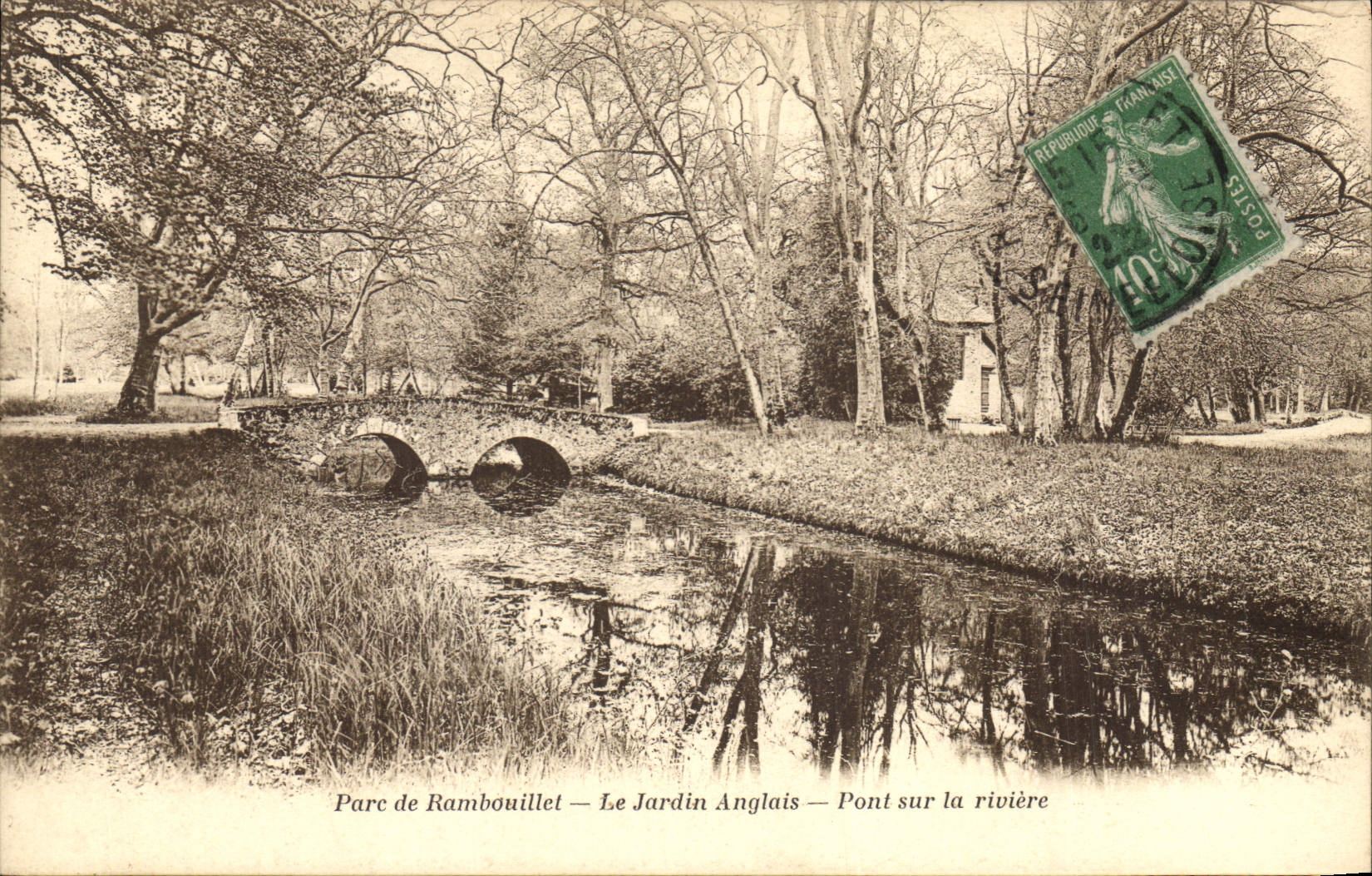 Parc de Rambouillet — Le Jardin Anglais — Pont sur la rivière