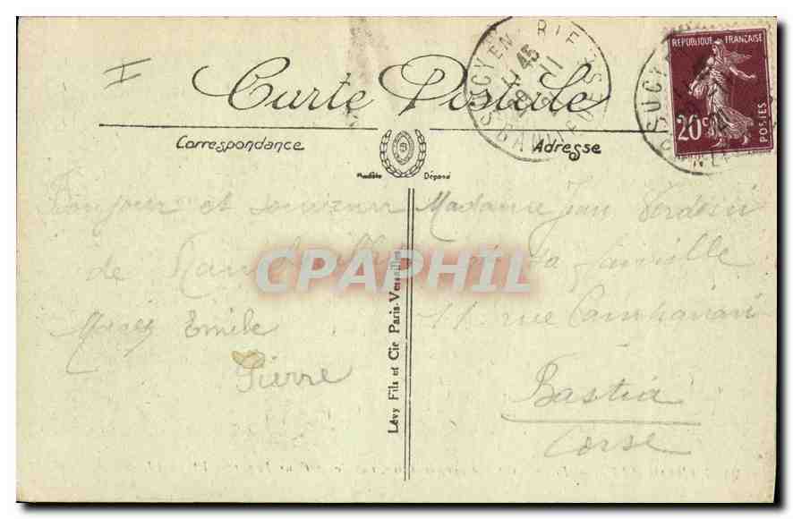 Rambouillet — Vorbereitende Militärschule, Ansicht der Cour François Ier — L.L. n°99 — Rückseite