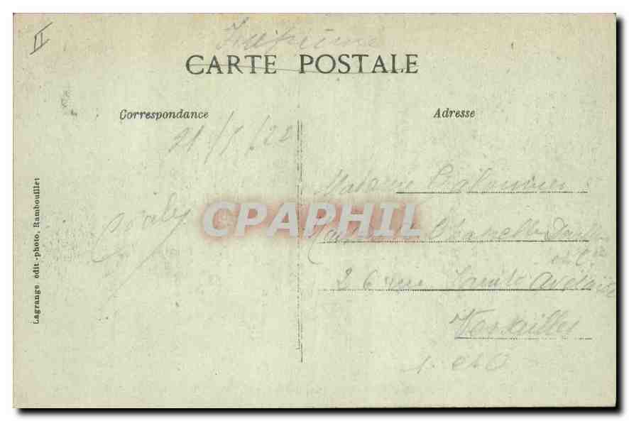 Rambouillet — Chaumière des Coquillages — édifiée en 1779-1780 par le Duc de Penthièvre — Verso