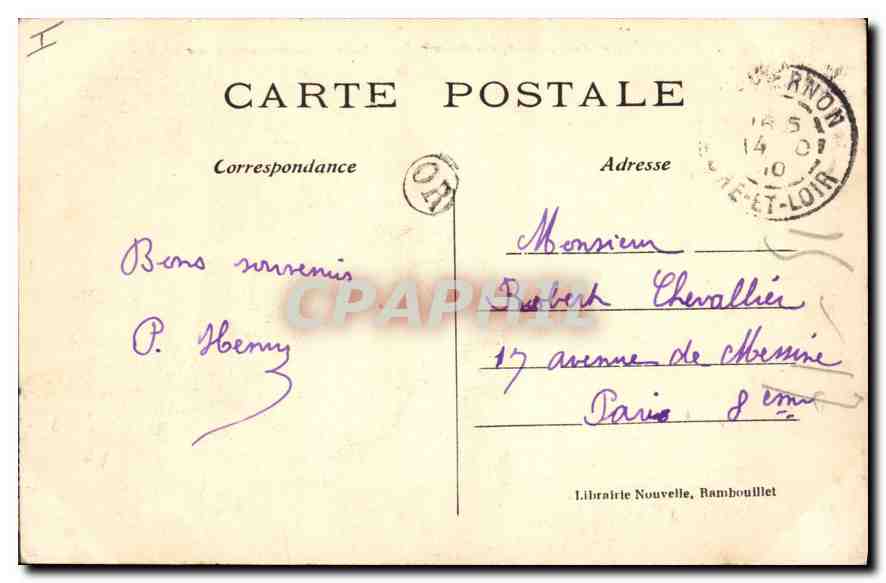 CPA Rambouillet Le Chateau residence presidentielle Entree principale  — Rückseite