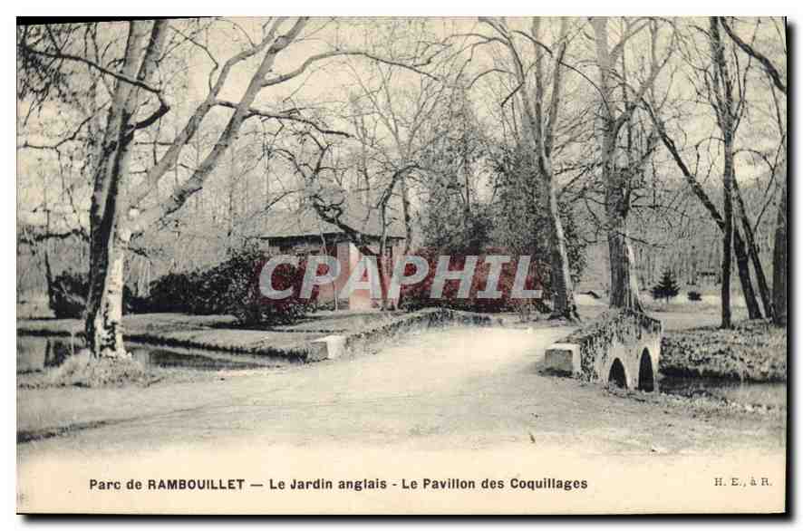 Parc de RAMBOUILLET — Le Jardin anglais — Le Pavillon des Coquillages — H. E., à R.