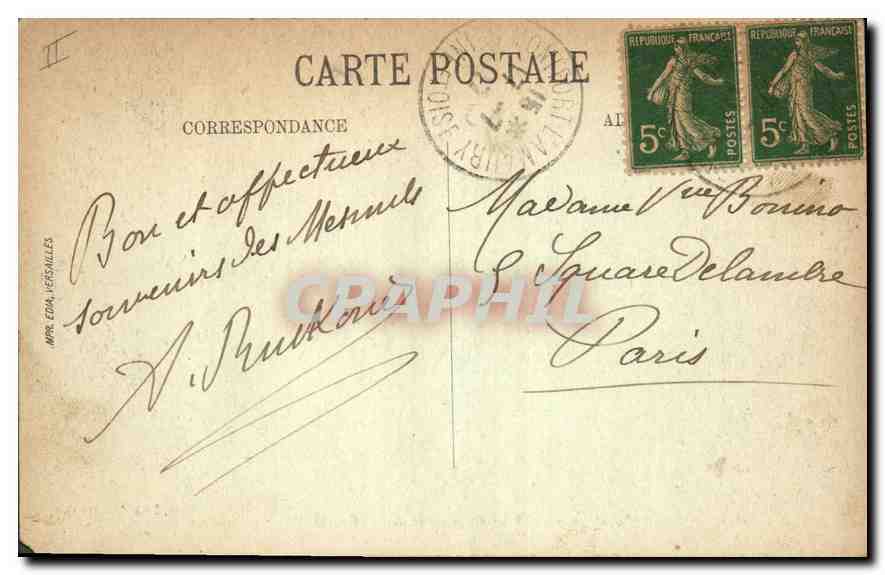 Montfort-l'Amaury (S.-et-O.) — Vue de la Porte Bardoul et l'Église — Edit. Murat — Reverso