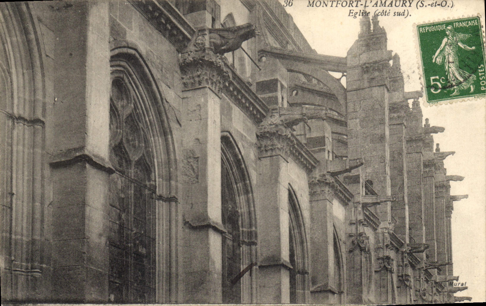 Montfort-l'Amaury (S.-et-O.) — Église (côté sud) — Éditeur inconnu, n° 36