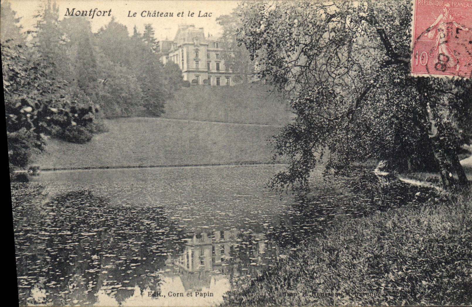 Montfort — Schloss und See — Verlag Corn et Papin