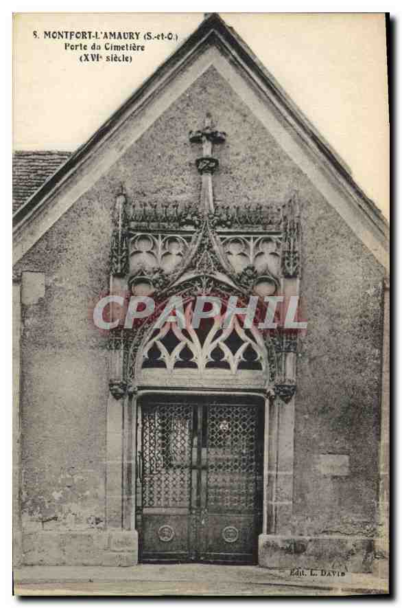 Montfort-l'Amaury — Puerta del Cementerio (siglo XVI) — Ed. L. Davis